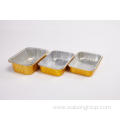 Rectangular Food Gold Color Aluminum Foil Food Container